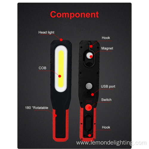 Professional Cob Led Rechargeable Car Portable Work Light